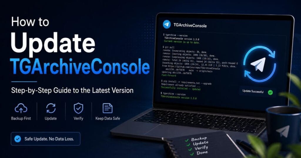 How to update TGArchiveConsole