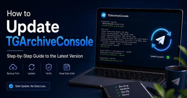 How to update TGArchiveConsole