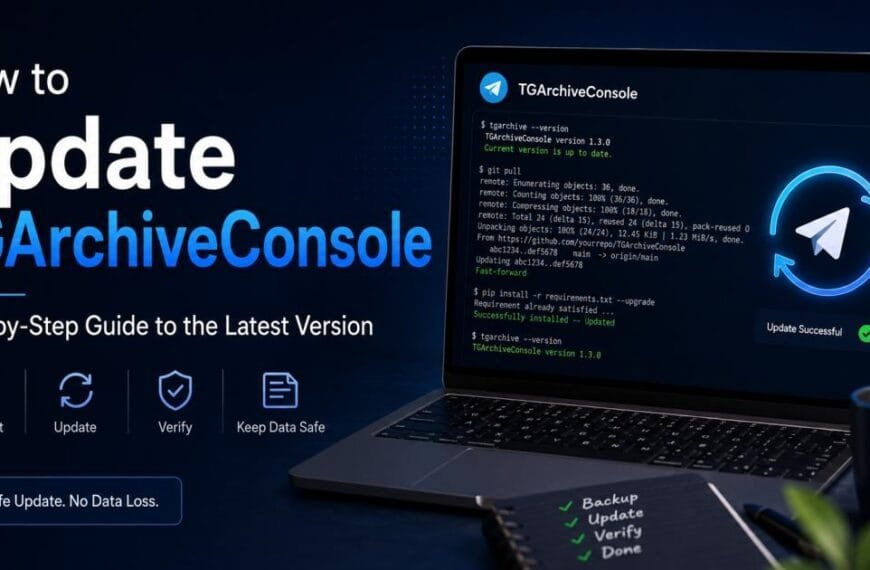 How to update TGArchiveConsole