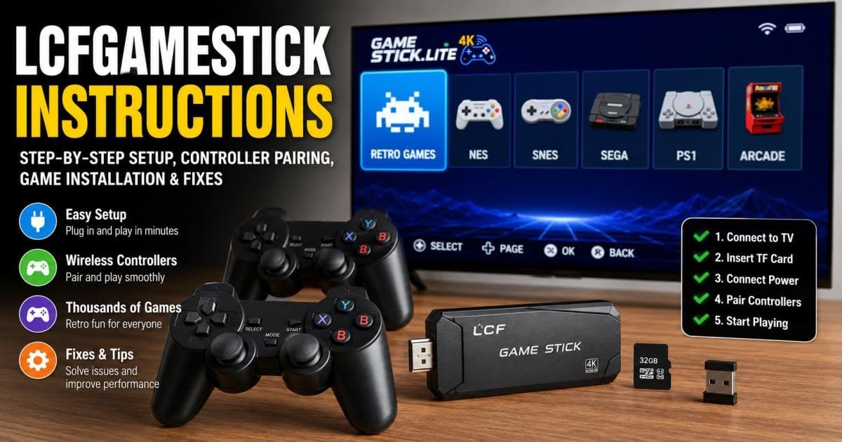 Instructions For LCFGameStick: Step-by-Step Setup, Controller Pairing, Game Installation & Fixes
