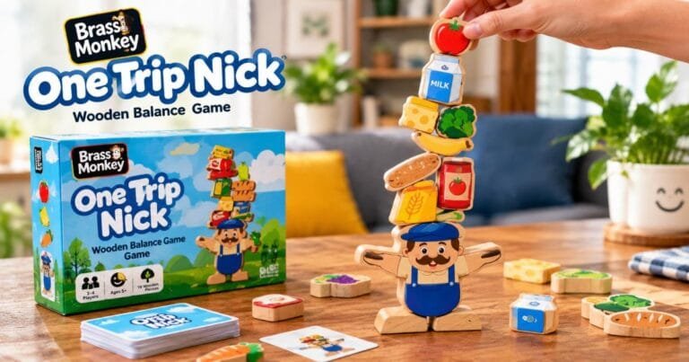 brass monkey one trip nick wooden balance game
